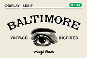 Baltimore | Serif Display Font, a Serif Font by Rough Patch Studio (Thumbnail 1 of 7)