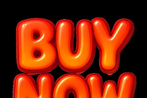 Inflated red bubble letters spelling, an Illustration by Dvoevnore photos