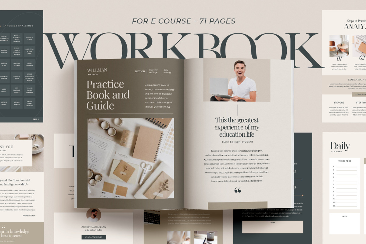 2in1 Bundle eBook + Workbook CANVA, a Magazine Template by Eviory (Photo 3 of 51)