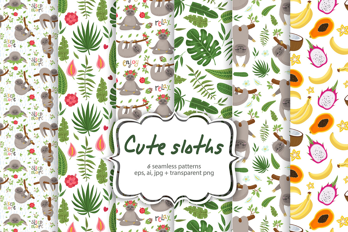 Sloths and tropical plants, an Object Graphic by Nafanya (Photo 5 of 10)