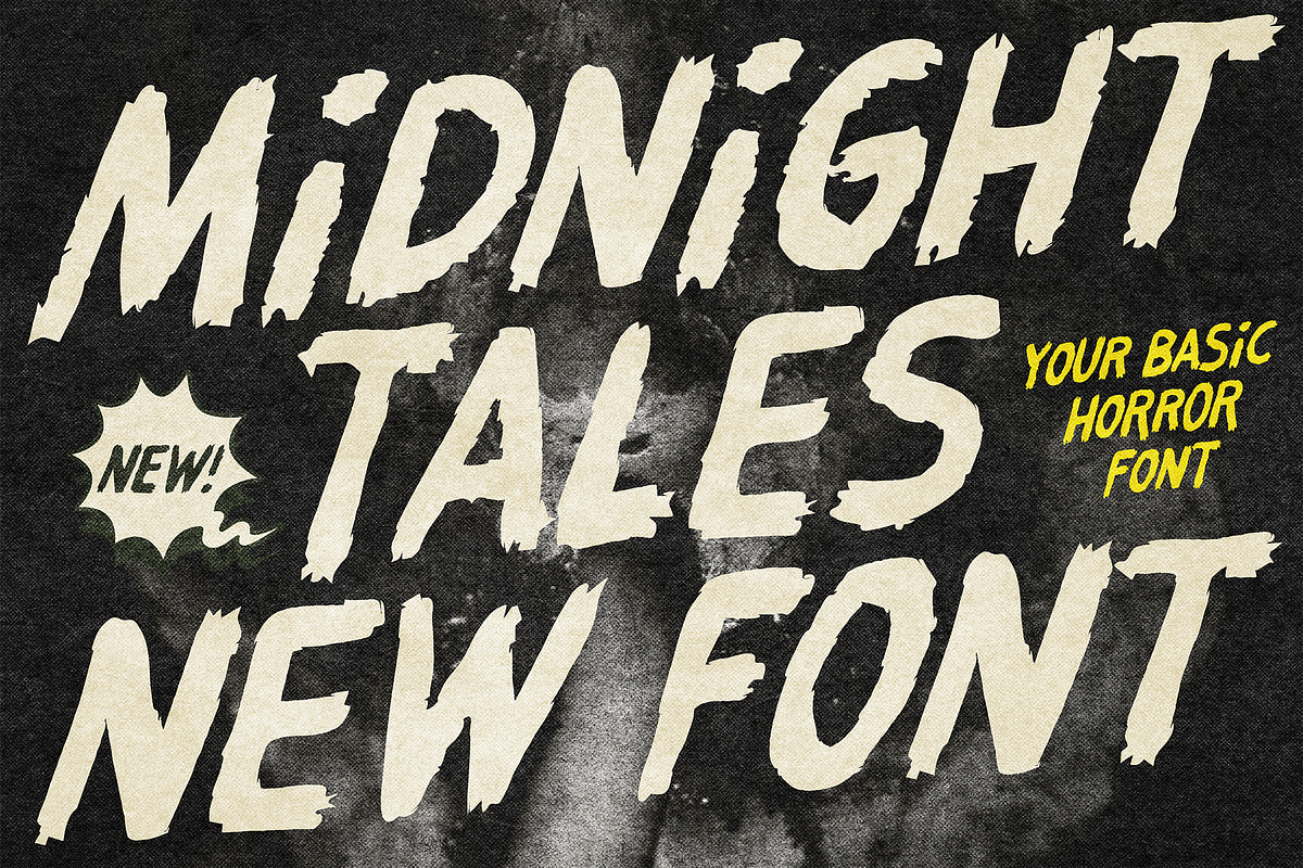 MIDNIGHT TALES | HORROR FONT, a Handwritten Font by Maria Feliz Fonts (Photo 1 of 9)