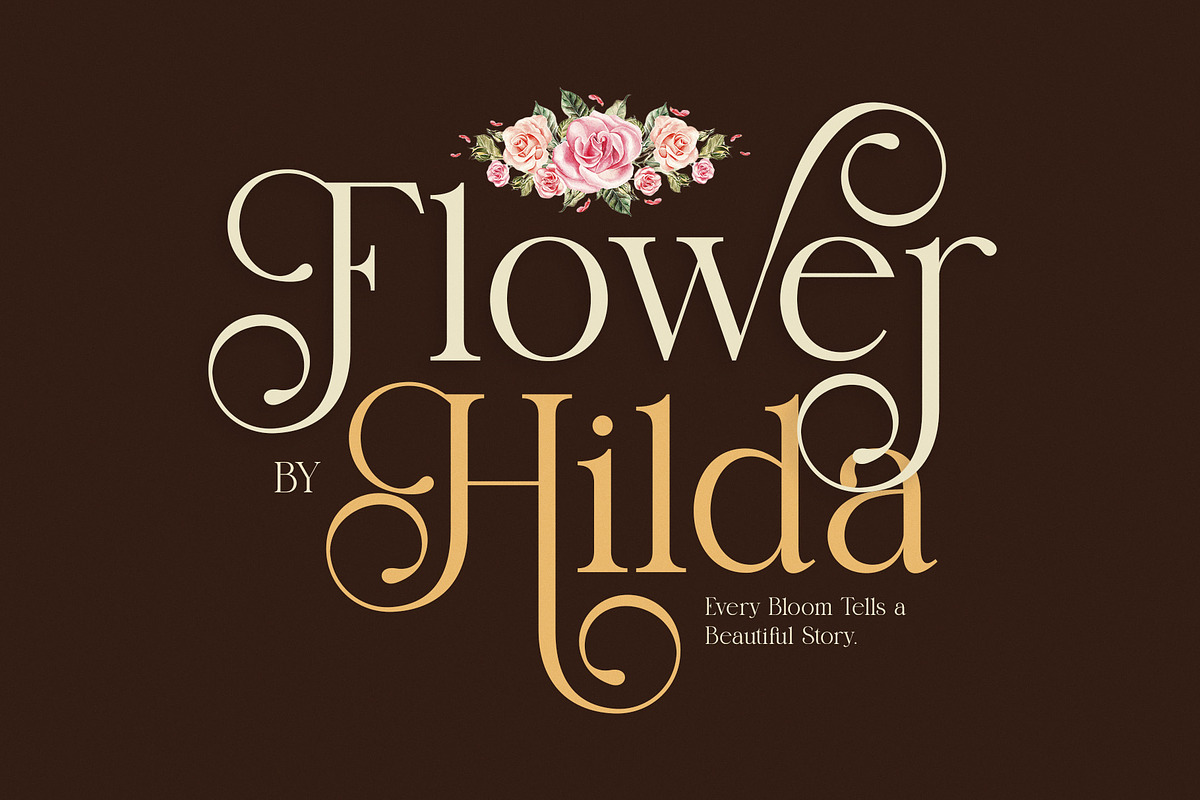 Amor Hadena Elegant Serif Font, a Serif Font by Graphicxell (Photo 3 of 8)