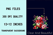 Christmas Chinoiserie Clipart Bundle, an Illustration by SVGArt (Thumbnail 5 of 8)