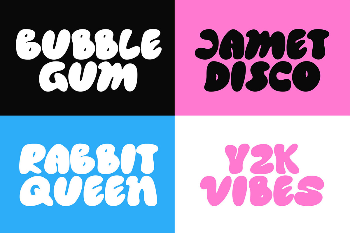 Wobbble - Bubble Display Font, a Font by Pekotype (Photo 11 of 12)