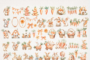 Carrot Easter Clipart 47 PNG, 5 JPG, a Seasonal Illustration by EleSArtDesign (Thumbnail 2 of 5)