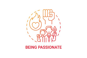 Being Passionate Concept Icon