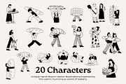 Bakery Illustrations vector set, a Food Illustration by dicreate (Thumbnail 3 of 13)