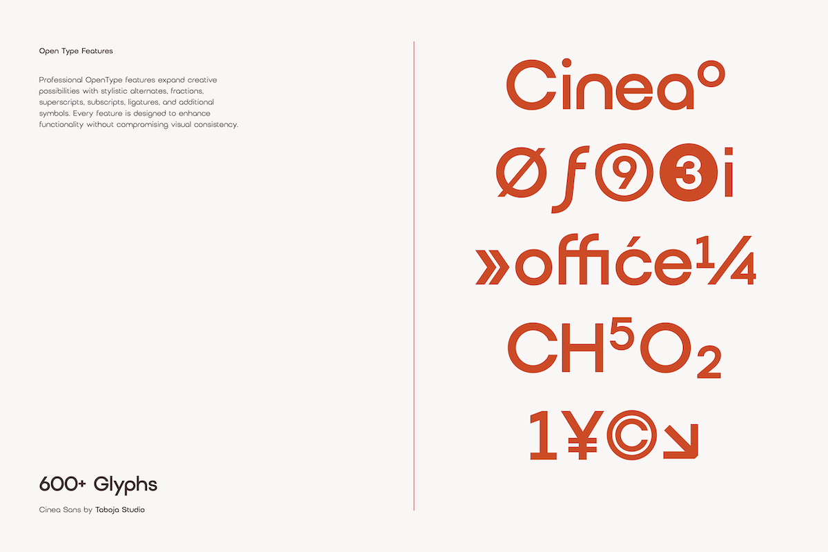 TBJ Cinea Sans Uniwidth Geometric, a Sans Serif Font by Taboja Studio (Photo 7 of 16)