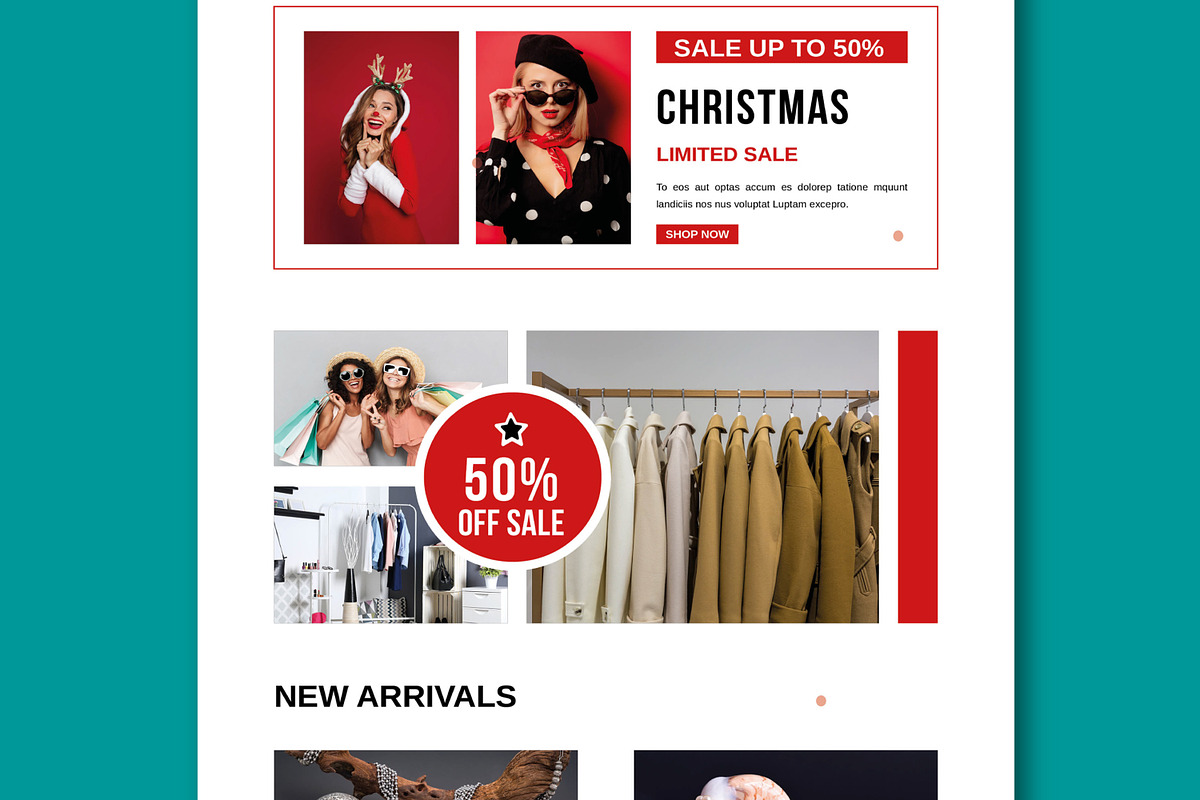 Christmas Email Newsletter Template, a Websites & App Template by MightyDesign (Photo 4 of 8)