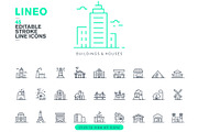 LINEO - 45 BUILDINGS ICONS, an Outline Icon by sharpnose (Thumbnail 2 of 6)
