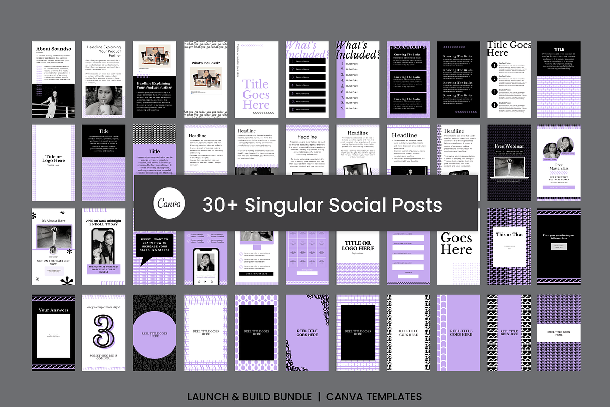 Typography Canva Social Media Pack, a Social Media Template by WorkShy Studio (Photo 4 of 9)