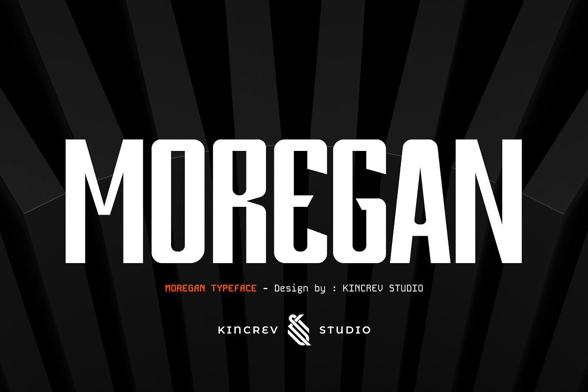 MOREGAN - Moregan Typeface, a Sans Serif Font by Kincrev Studio (Photo 1 of 6)