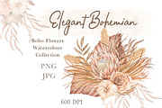 Boho Flowers Watercolour Collection, an Illustration by ViolettaKh (Thumbnail 1 of 10)
