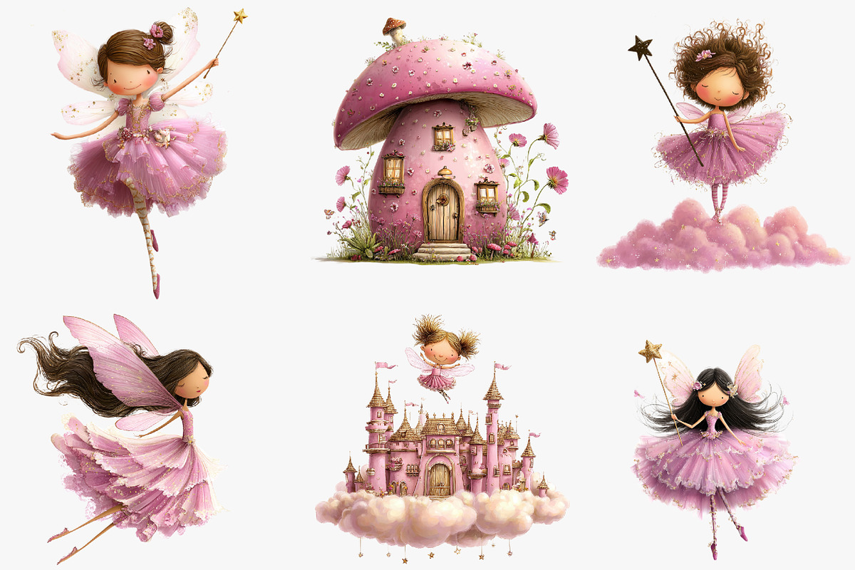 Pink fairy clip-art, an Illustration by CreationArt (Photo 2 of 5)