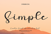 Simple | Script Font