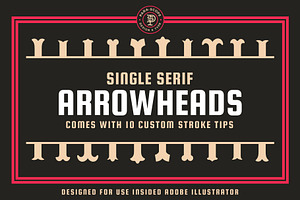 Single Serif Arrowheads S1