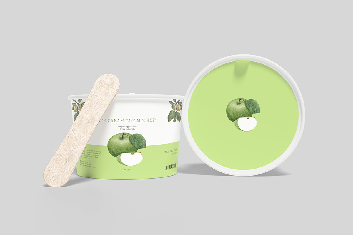 Ice Cream Cup Mockup, an Advertising Mockup by Twins_studio926 (Photo 2 of 5)