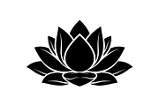 Lotus Flower Vector Icon Bundle, an Illustration by yasushie (Thumbnail 2 of 51)
