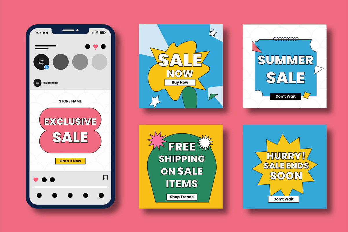 Purchases Social Media Post, a Social Media Template by MightyDesign (Photo 2 of 9)