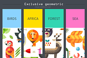 Magic animal world, geometric flat, an Animal Illustration by Oleg Beresnev (Thumbnail 1 of 5)