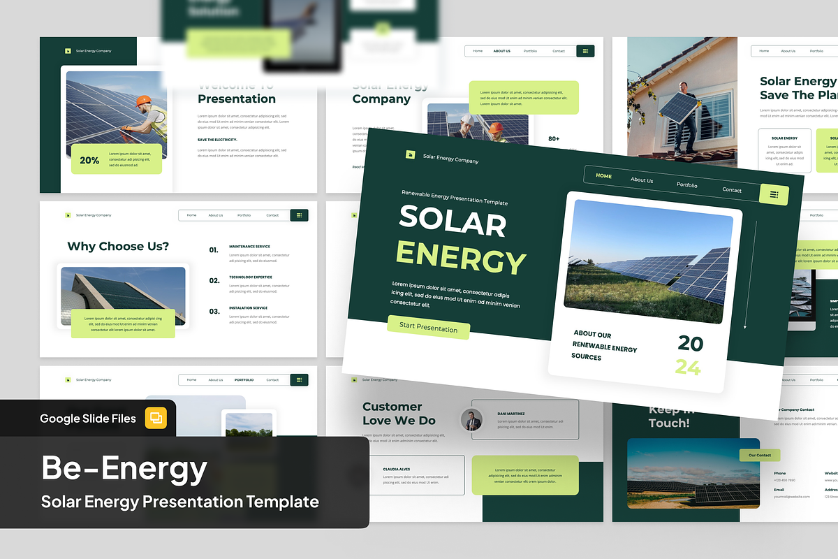 Beenergy - Solar Energy Google Slide, a Presentation Template by SquidPixey (Photo 1 of 7)