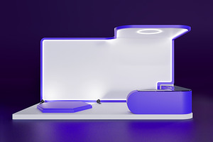 Purple Stand Template Mockup