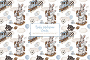 Watercolor Set Baby Milestone Cards, an Animal Illustration by ViktoriyaD (Thumbnail 5 of 5)
