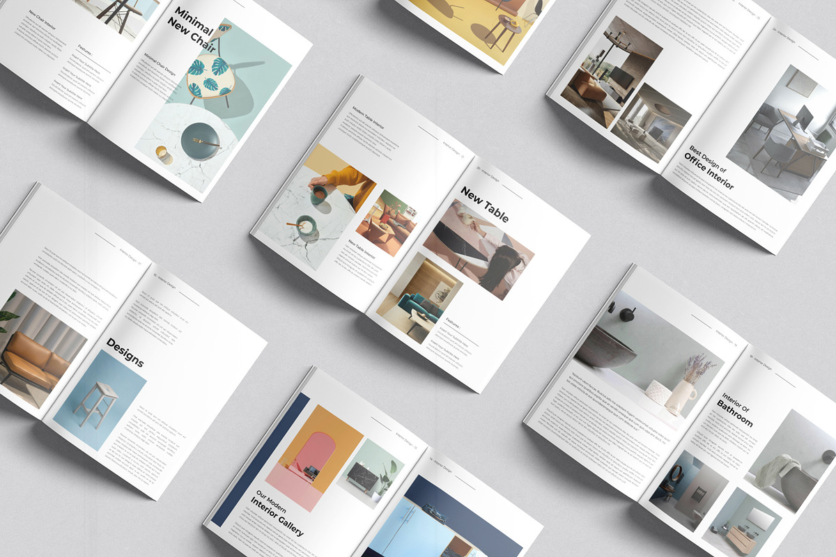 Minimal Interior Design Brochure, a Brochure Template by DesignCrest