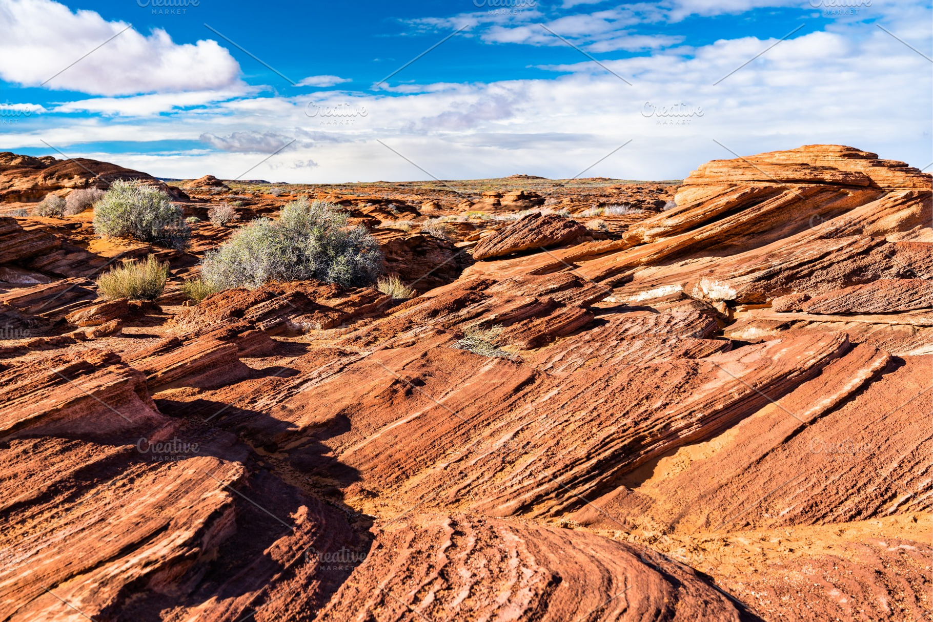 Landscape of glen canyon of the stock photo containing horseshoe and bend, a Nature Photo by Leonid Andronov