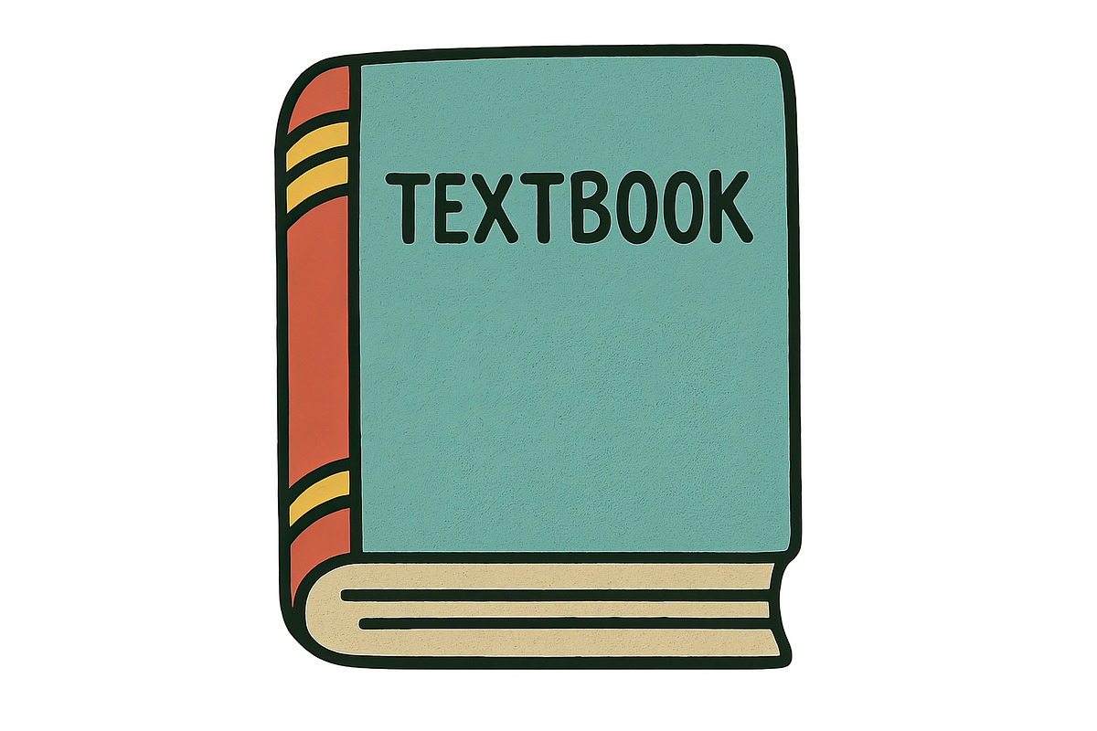 Textbook illustration with teal cove, an Illustration by Dvoevnore photos