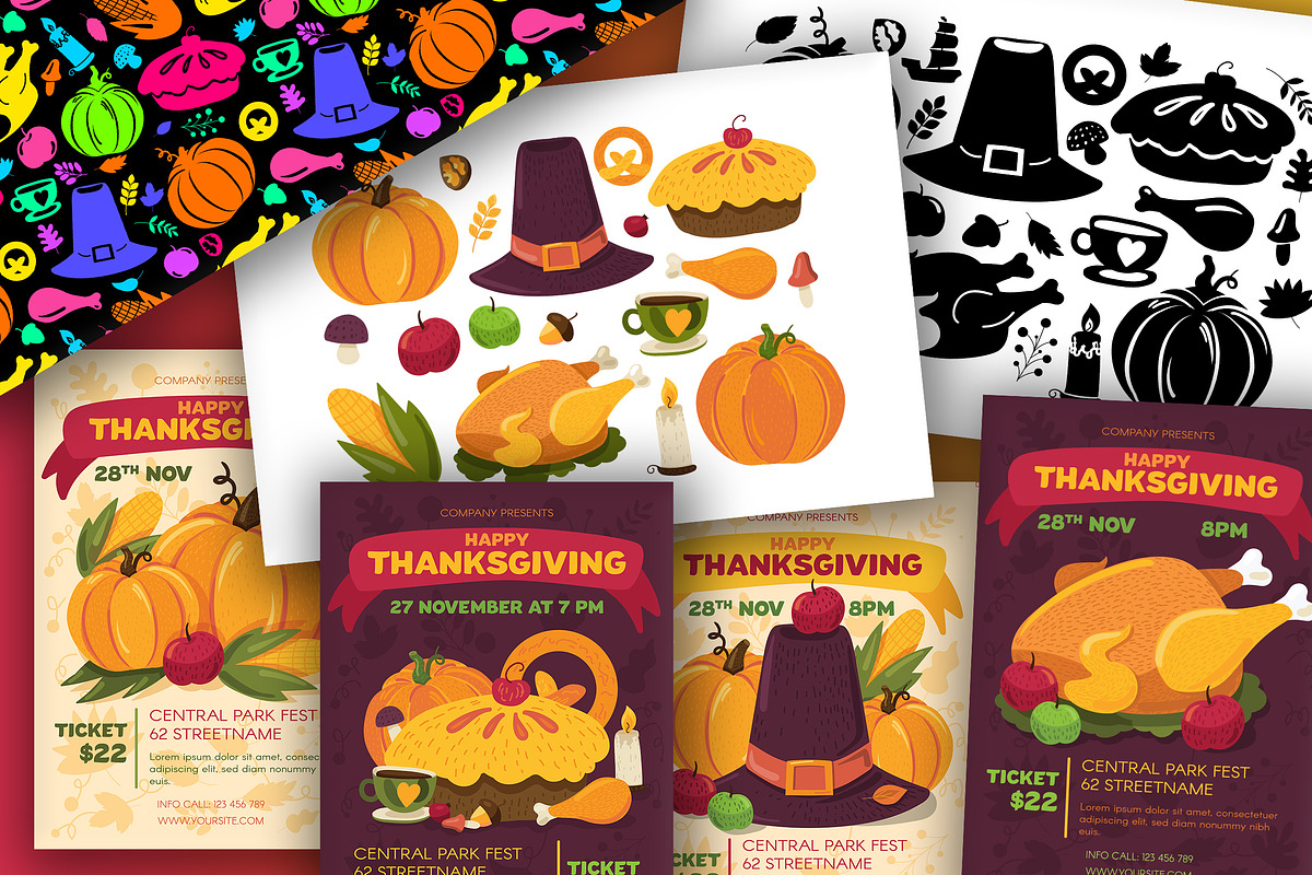 Autumn Thanksgiving Pack, a Marketing Template by barsrsind (Photo 1 of 7)