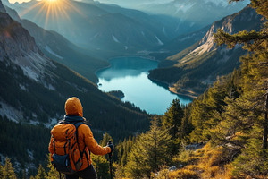 Tourist in the mountains, a Person Photo by Volff
