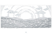 Landscape with green hills and mount, a Seasonal Illustration by Countryside life (Thumbnail 4 of 9)