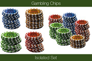 Casino, Poker Chips Set v1 (+bonus), an Object Graphic by Lemon Workshop (Thumbnail 4 of 8)