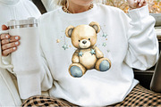Nursery Teddy Bear Clipart,Boho Clip, an Illustration by Sublimation Artist (Thumbnail 4 of 6)