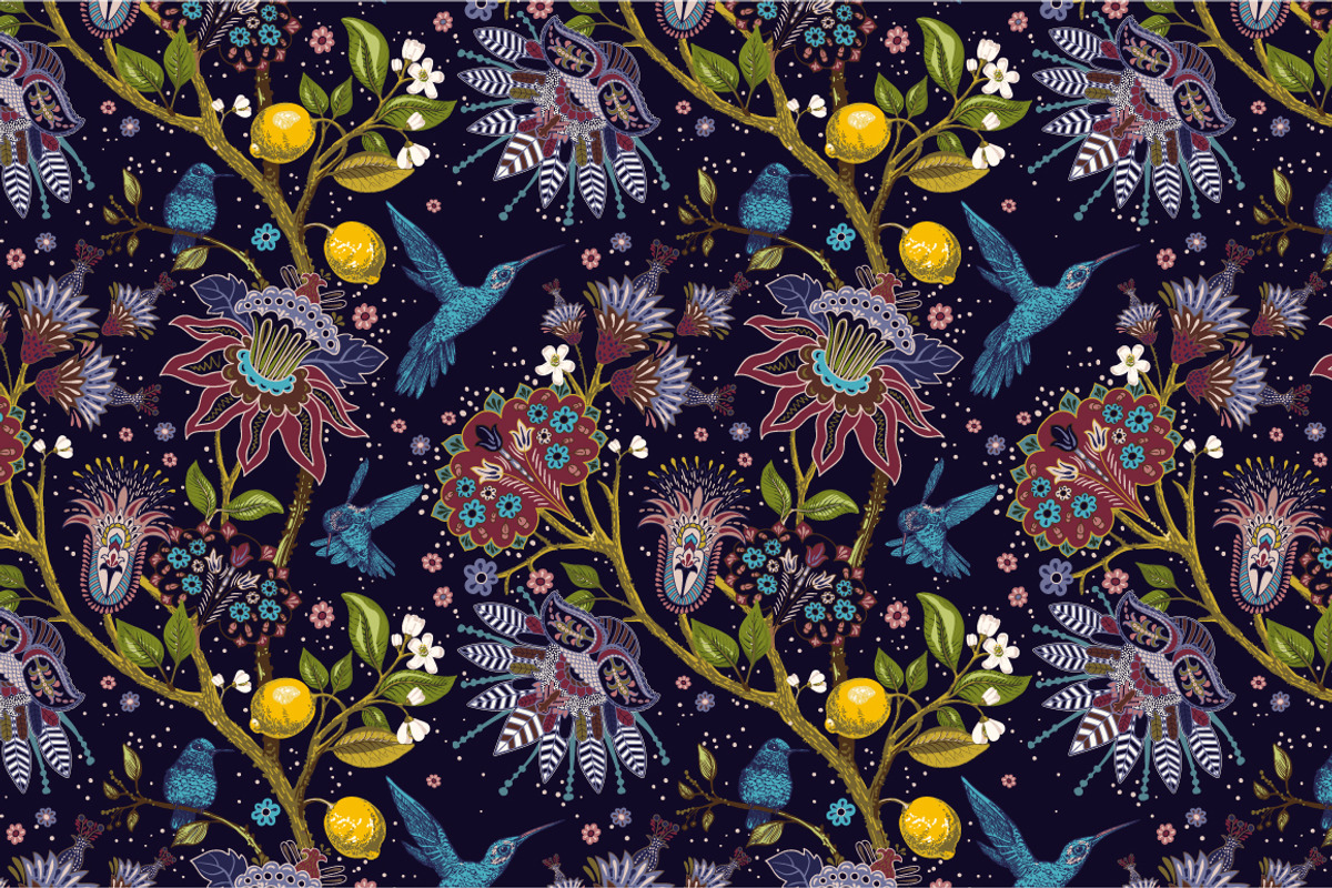 2 Fantasric Floral Patterns, a Pattern Graphic by Sunny_Lion (Photo 2 of 3)