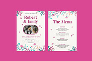 Simply Floral Wedding Invitation, an Invitation Template by iDoodle Studio (Thumbnail 1 of 4)