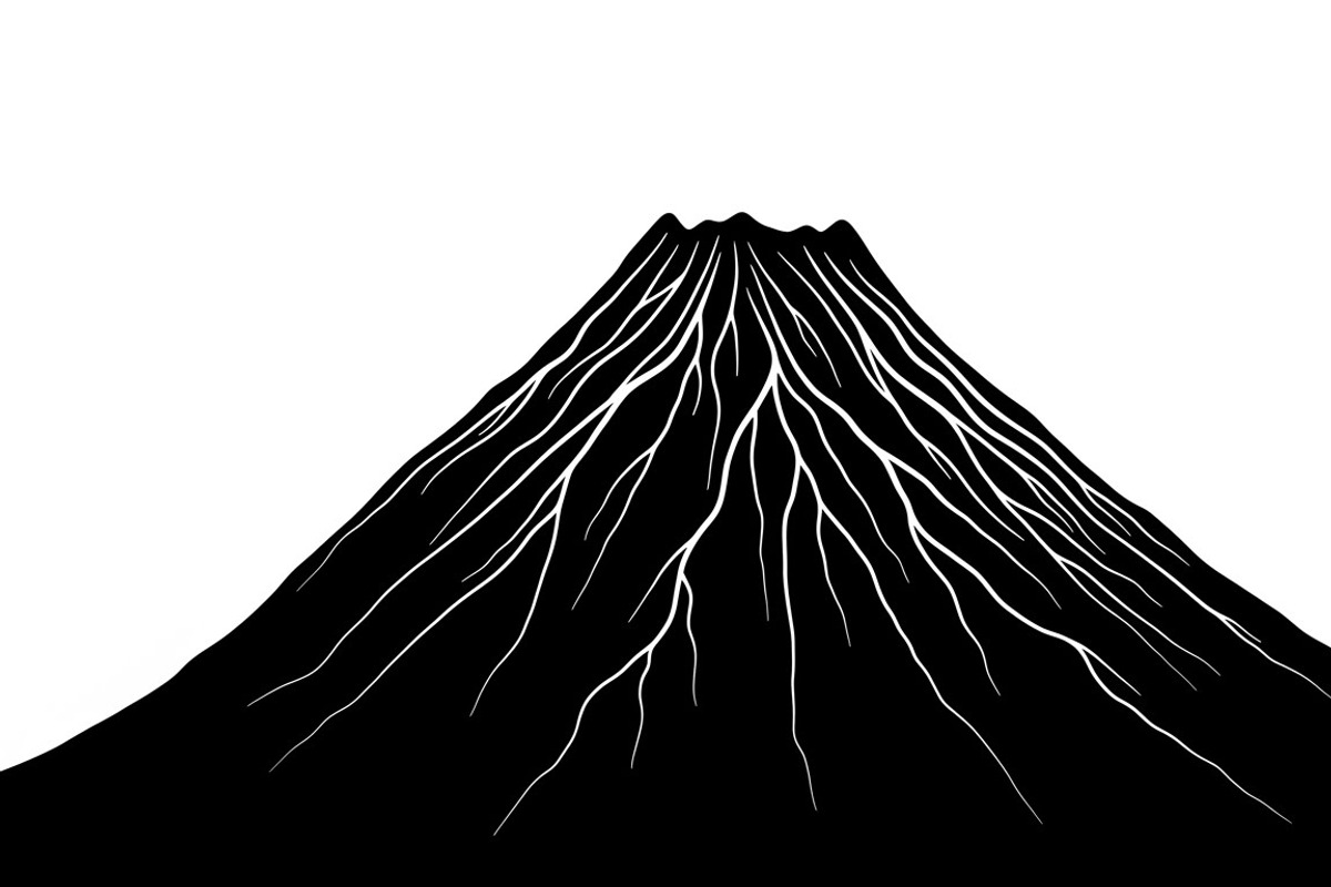 collection of volcano silhouettes, an Illustration by Amazin_art (Photo 24 of 31)