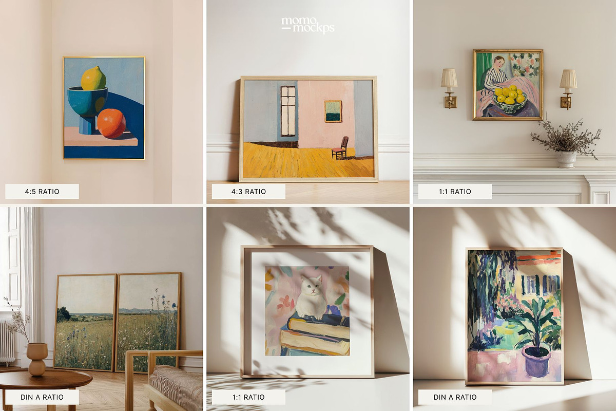 Frame Mockup Bundle Multisize PSD, a Product Mockup by momomockps (Photo 2 of 11)