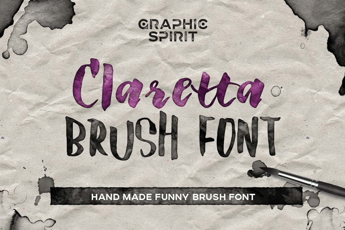 Claretta Brush Ink Font
