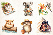 Summer Animals on the Beach Clipart, an Illustration by DreamCafeArt (Thumbnail 2 of 3)