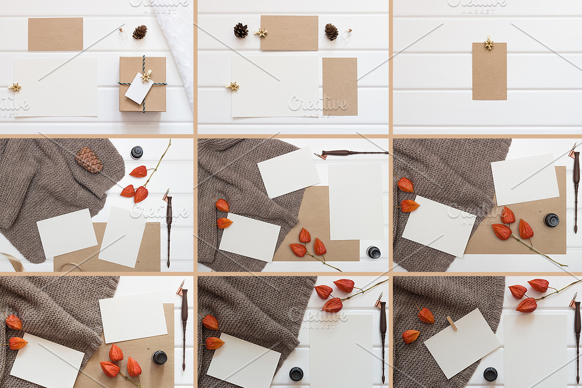 Set Mockups. ON WHITE, a Print Template by Mockups4you (Photo 3 of 8)