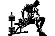 Bodybuilder Silhouette Bundle, an Object Graphic by Creativeshirt (Thumbnail 13 of 13)