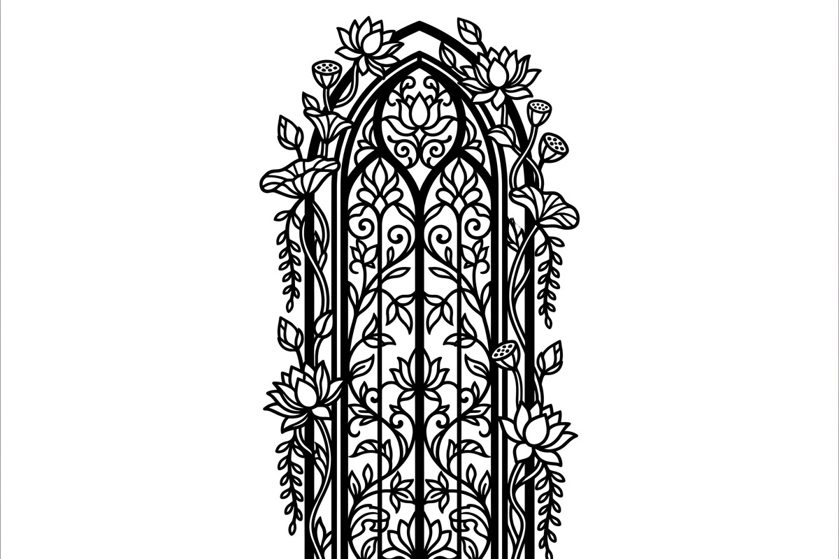 50 Floral French Window Ornament, a Decorative Illustration by Amazin_art (Photo 28 of 44)