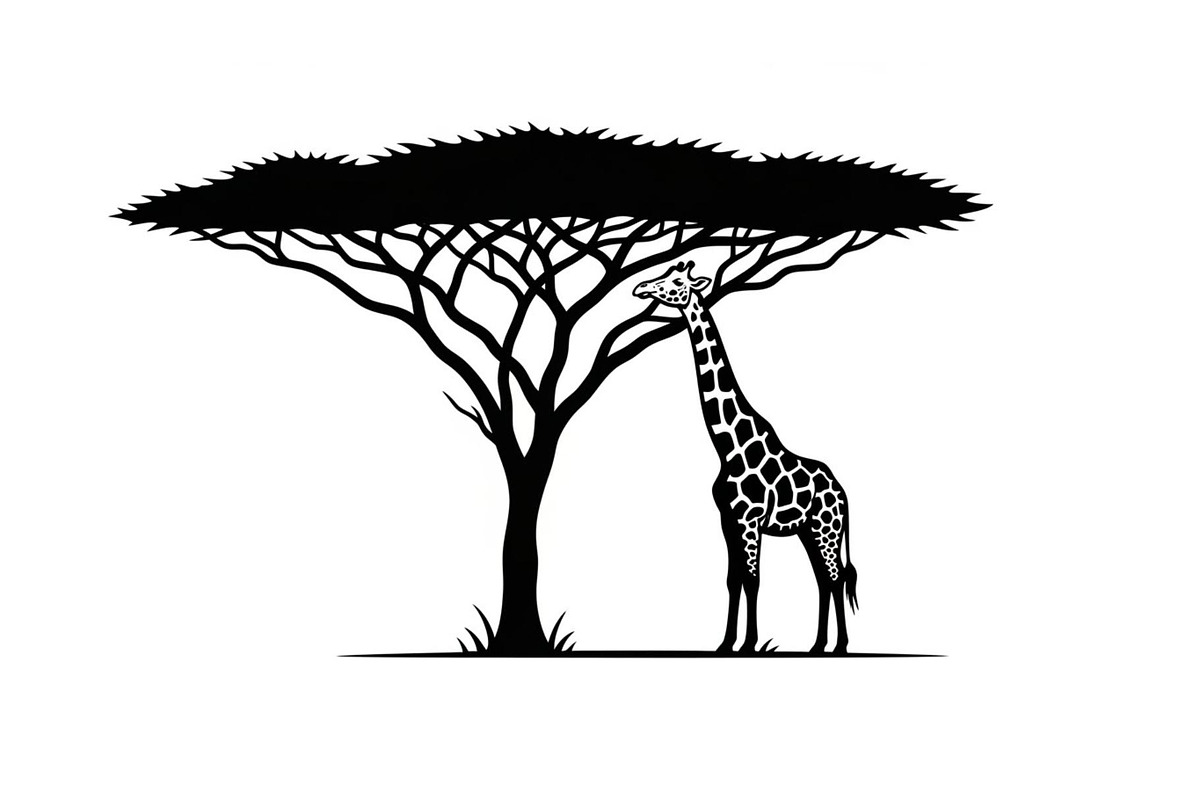 Giraffe Safari Silhouette Vector Bun, an Illustration by Designer_Momina (Photo 39 of 51)