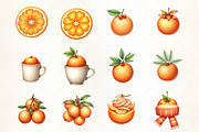 Cozy Tangerine Winter Clipart, an Illustration by CrexoraLab (Thumbnail 3 of 5)