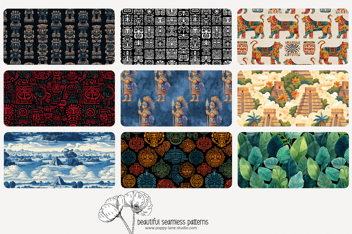 80 Maya & Aztec seamless pattern, a Pattern Graphic by Poppy Lane Studio (Photo 5 of 11)