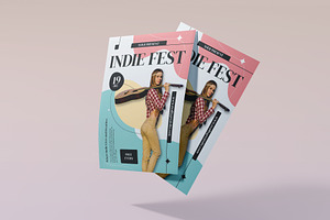 Indie Fest Boho Music Flyer Template, a Flyer Template by Artnivora.Std