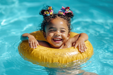 Little girl laughing and having fun, a Photo by Pavel_design