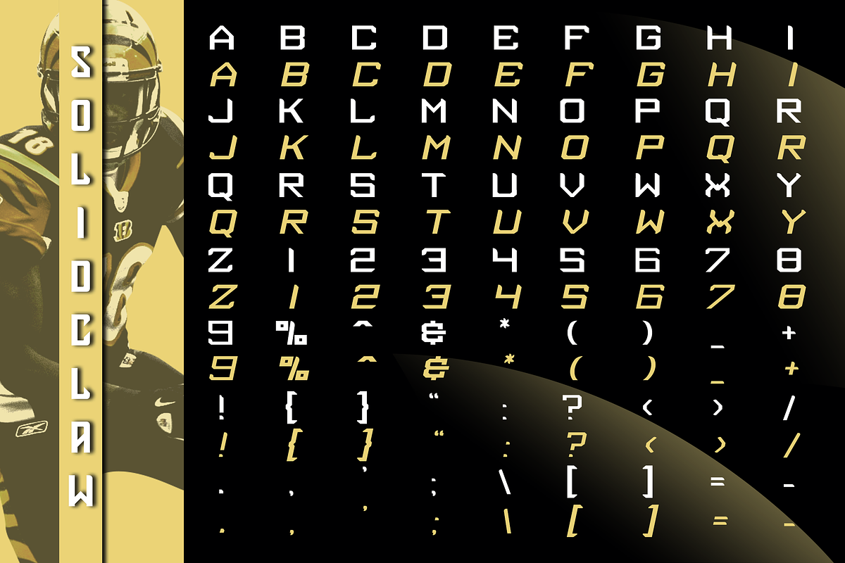 Solidclaw Display Font preview 2